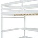 preview thumbnail 16 of 16, Full Size Loft Bed Kids Bed with Built-in Desk Ladder Platform and Ladders Guardrails, Grey