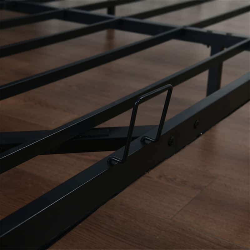 King Size Floating Bed Frames with LED Lights,Metal Platform Bed