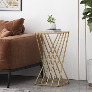 Wadleigh Glass Top End Table by Christopher Knight Home