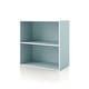 preview thumbnail 48 of 202, DH BASIC Modern Wood Customizable Stackable Storage Organizer - Cube Shelves, Drawer Cabinet, Bookcase with Doors by Denhour 2-Tier - Light Blue