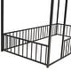 preview thumbnail 7 of 27, Twin Size Metal House Bed Frame with Fence and Roof for Kids, Teens, Girls, Boys