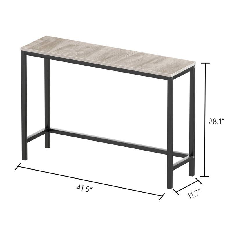 Modern 41.5 Inch Multifunctional Console Table with Sturdy Metal Frame