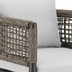 preview thumbnail 7 of 10, Alegria Outdoor Patio Swivel Counter Stool in Aluminum with Rope and Cushions
