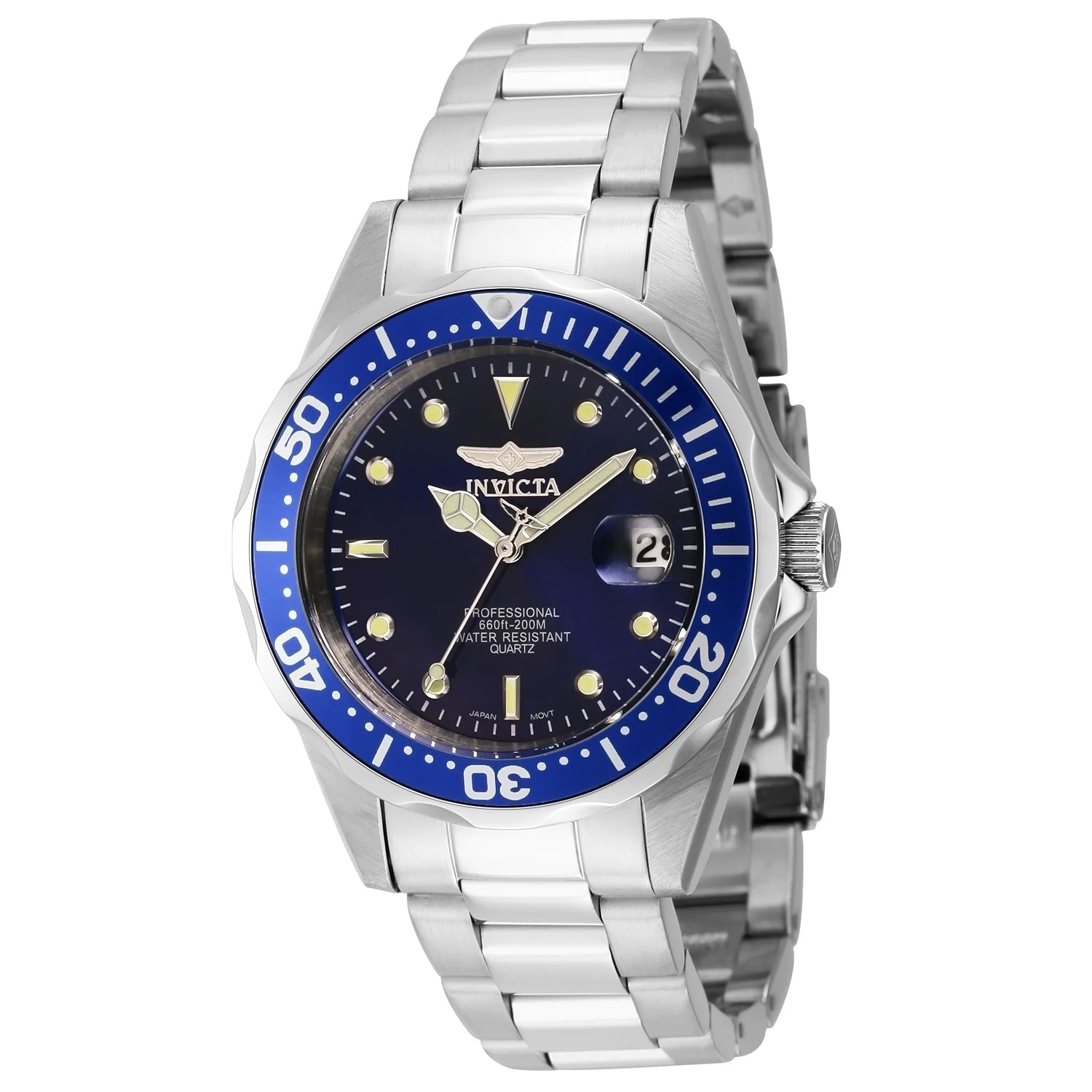Invicta Men's 9204 Pro Diver Quartz 3 Hand Blue Dial Watch