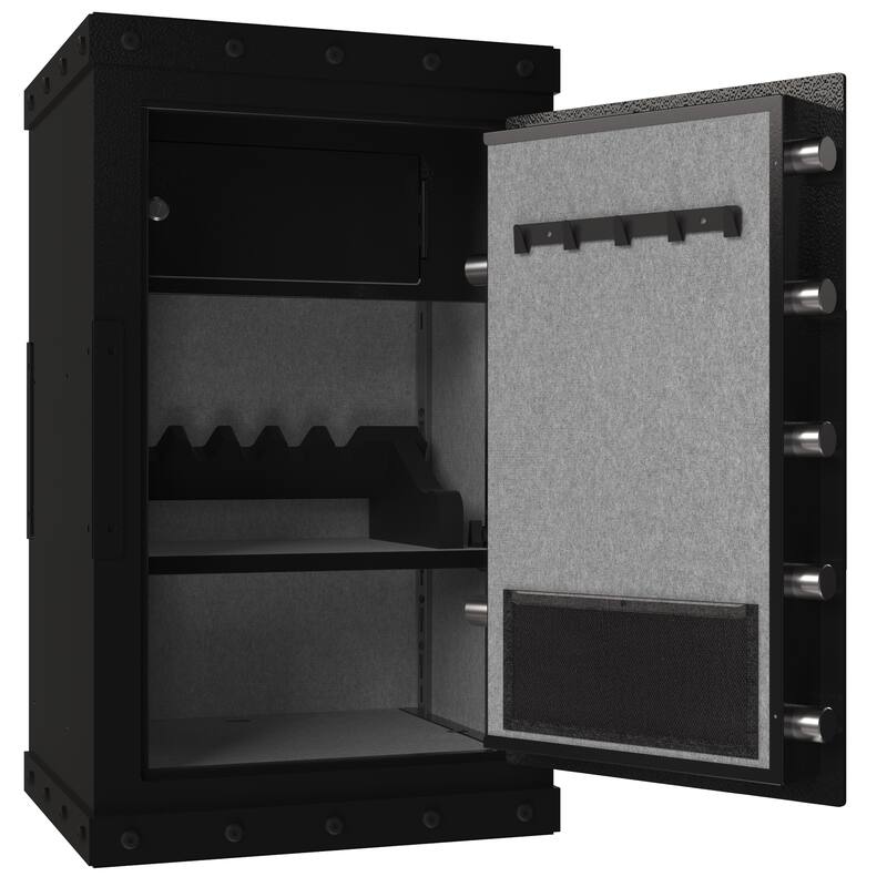 Roomfitters 28.3 Inch Biometric Security Safe with Fingerprint Lock and Hidden Compartment, Carbon Steel, Black