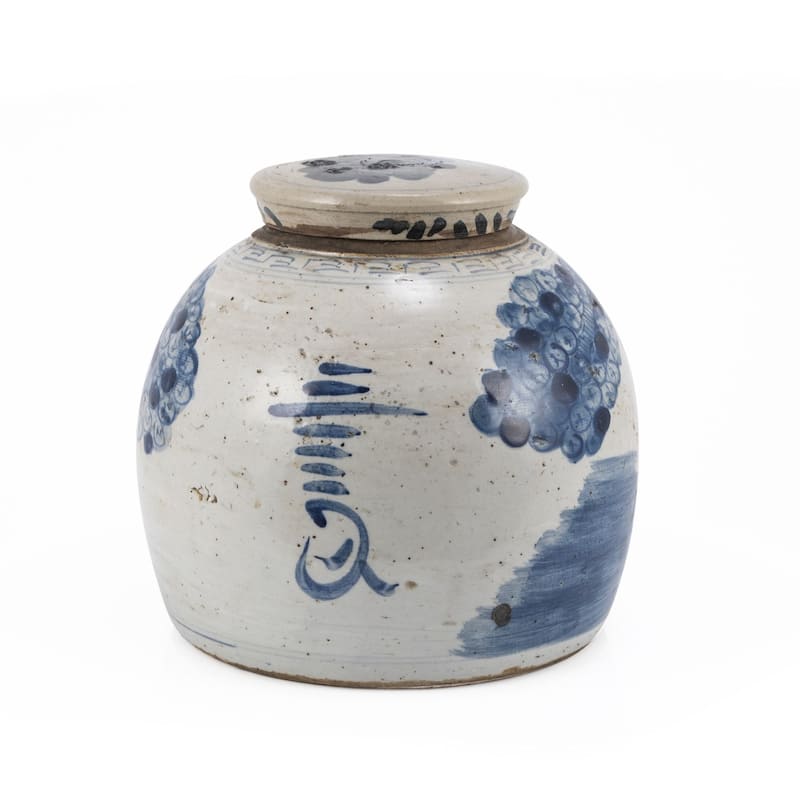 Vintage Ming Jar Enchanted Children Motif - Small