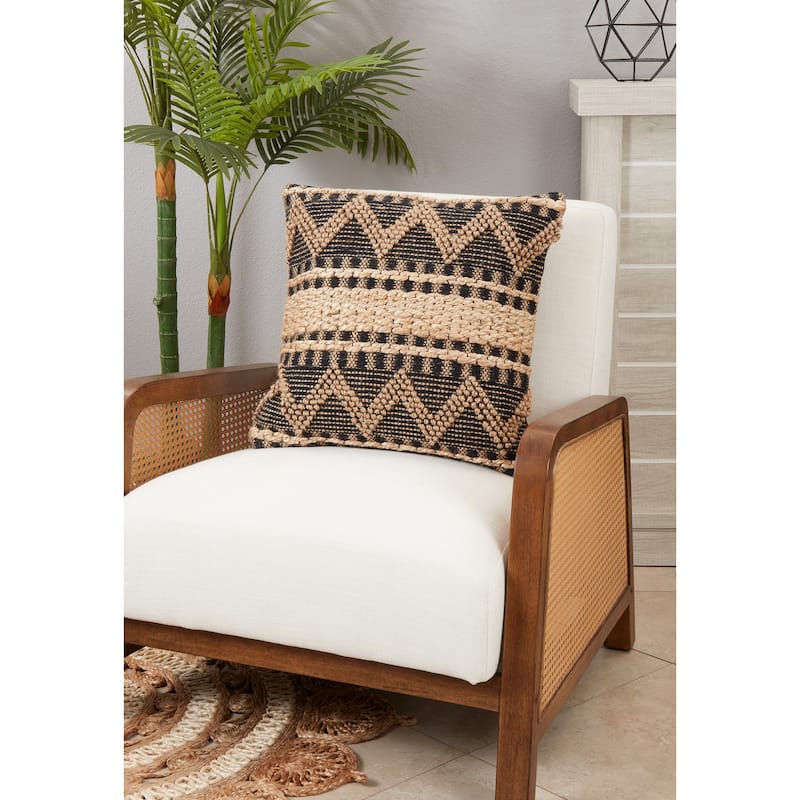 Zig Zag Patterned Bohemian Throw Pillow