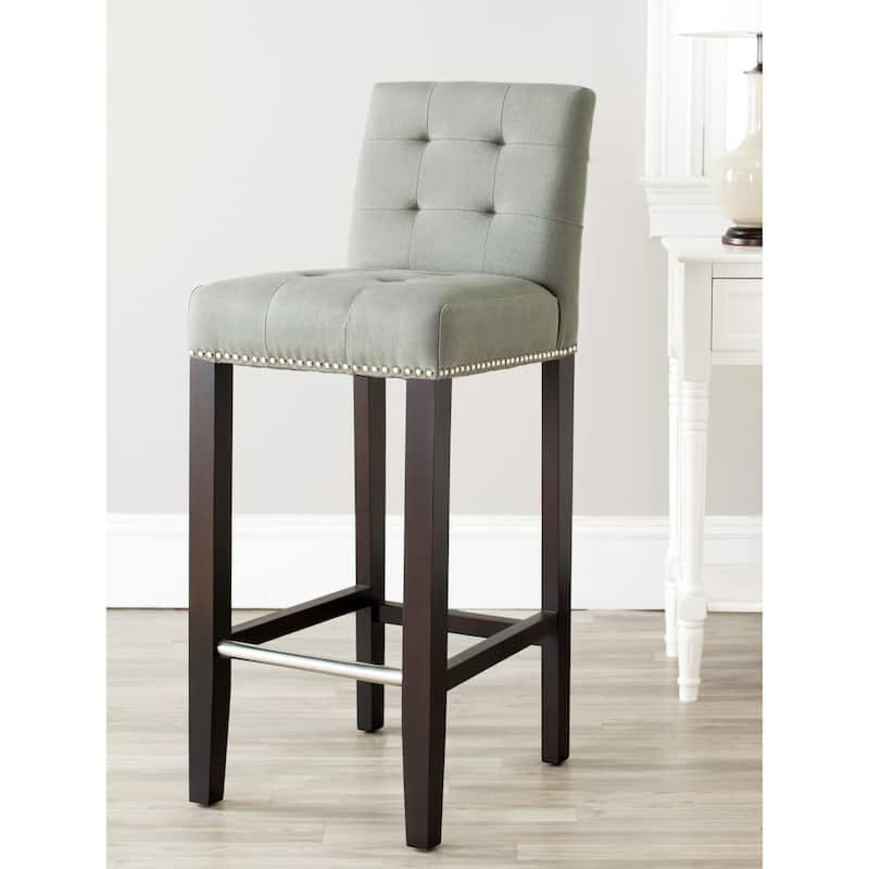 SAFAVIEH Danica Grey Bar 30-inch Stool - 16.7" x 20.1" x 40.6" - 17Wx20Dx41H