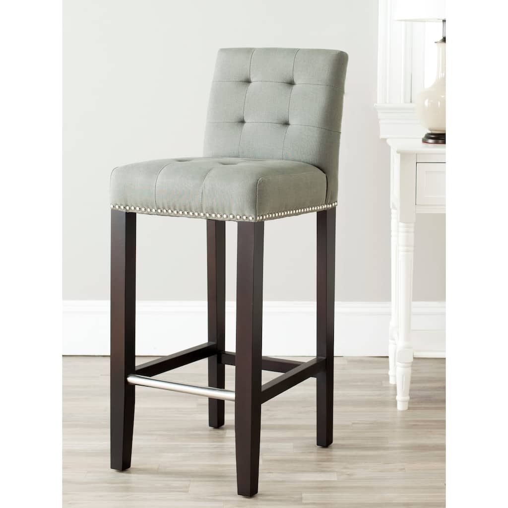 SAFAVIEH Danica Grey Bar 30-inch Stool - 16.7" x 20.1" x 40.6" - 17Wx20Dx41H