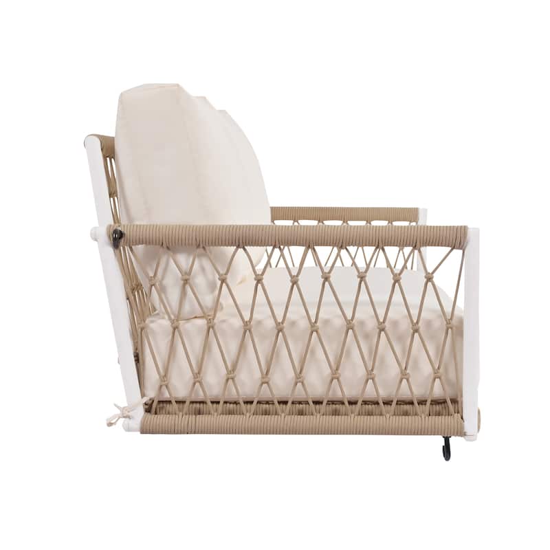 Woven Rope Outdoor Swing Sofa for 2