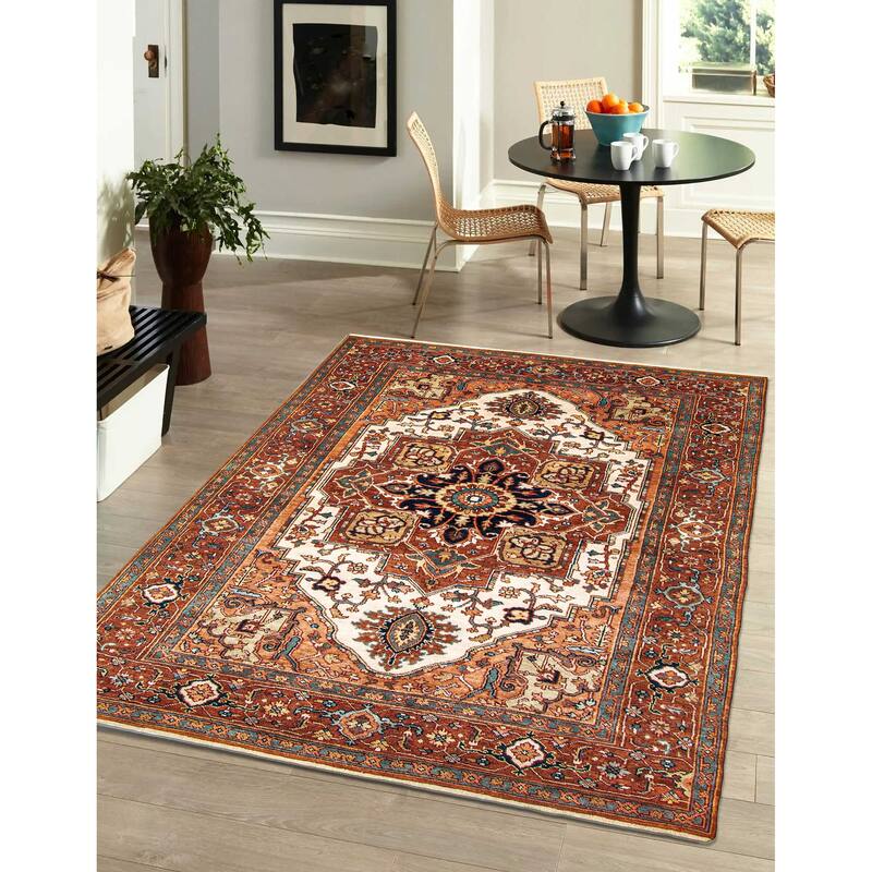ECARPETGALLERY Hand-knotted Jules Sultane Copper Wool Rug - 5'8 x 8'4