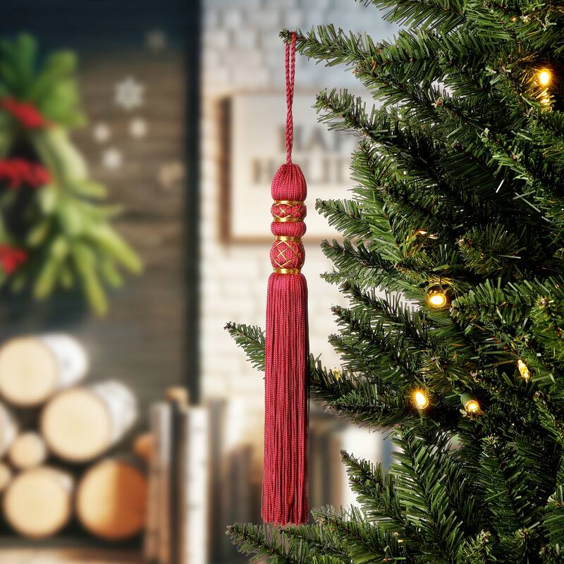 10.5" Heavy Tassel Ornament Set of 6