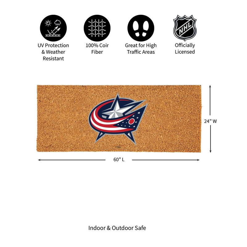Columbus Blue Jackets Full Color Indoor/Outdoor Coir Mat