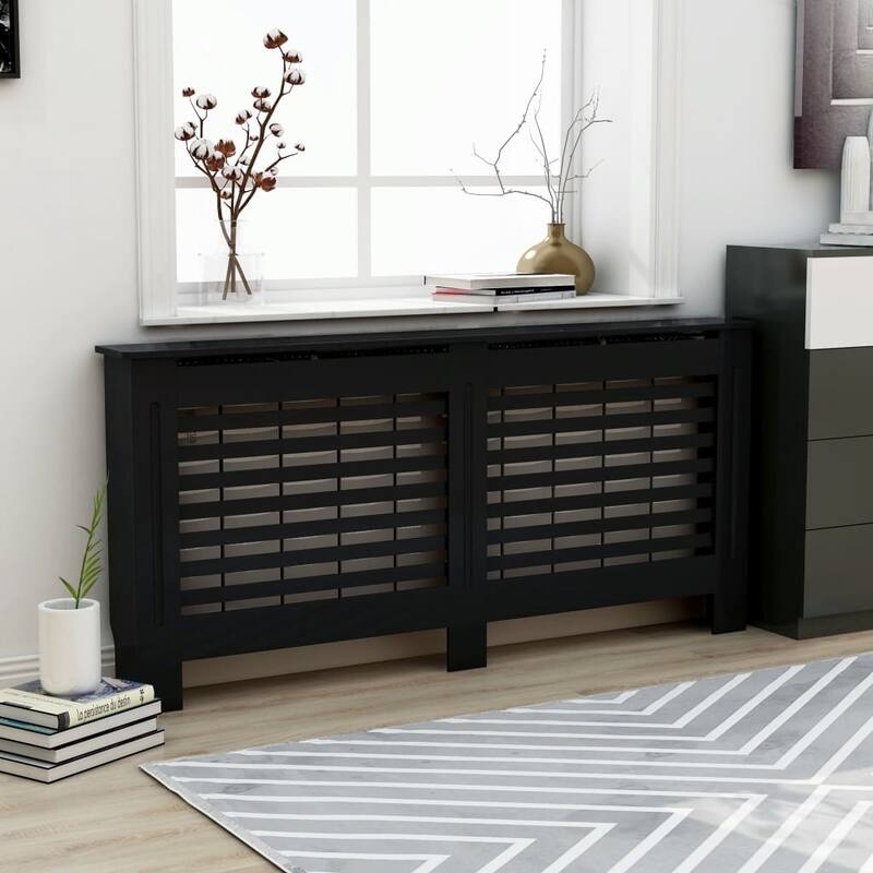 vidaXL Radiator Cover with Top Storage Shelf, 67.7x7.5x32.1 Inches