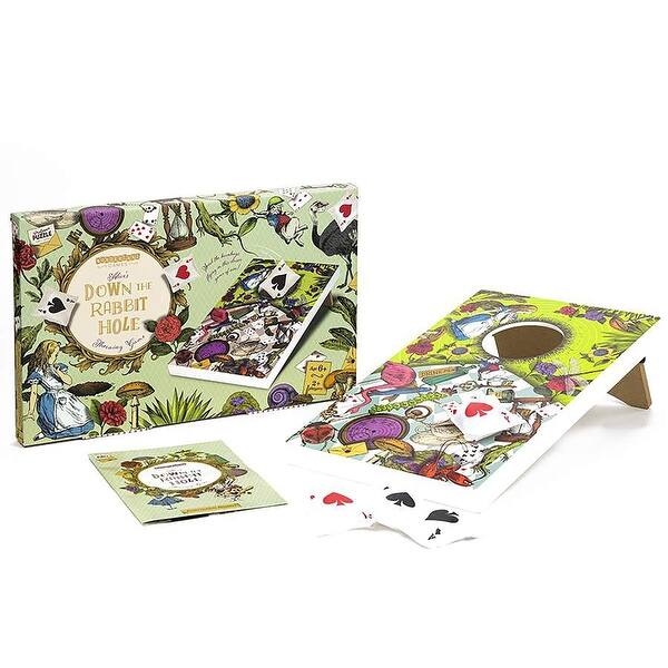 slide 2 of 3, Alice In Wonderland Down the Rabbit Hole Bean Bag Toss Game