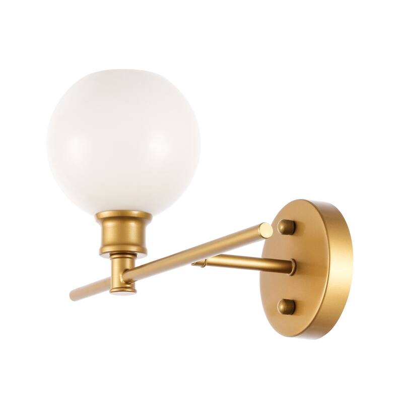 Collins 1-Light Glass Right Wall Sconce - 14.7/9.8
