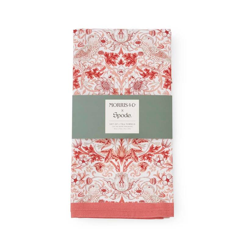 Spode Morris & Co. Strawberry Thief Tea Towels, Set of 2