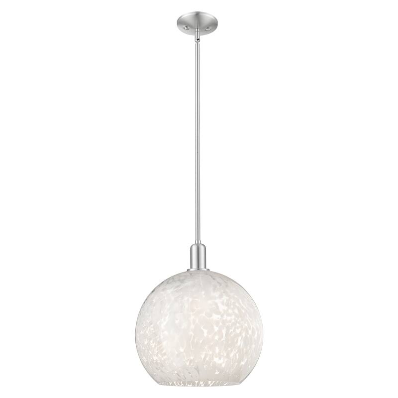 Innovations Lighting Endless Possibilities Arcadia - White Mouchette - 1 Light 14" Stem Hung Mini Pendant