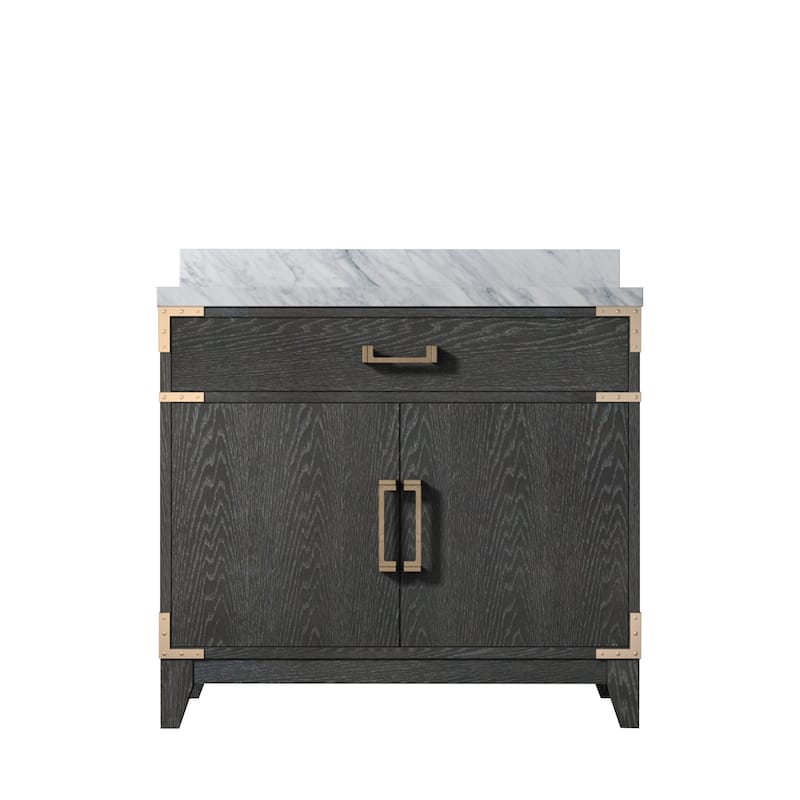 Laurel Bath Vanity with Carrara Marble Top and Sink