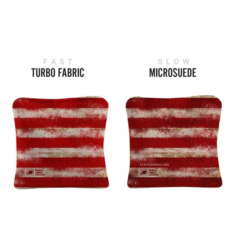 Vintage American Flag Red Dual Sided Cornhole Bags