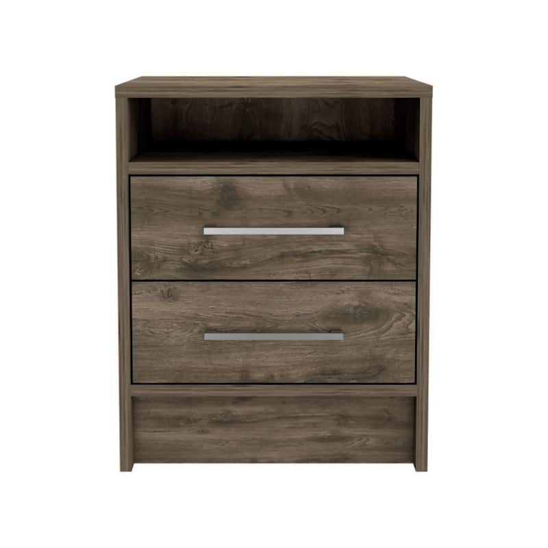 Rowley 2-Drawer 1-Shelf Rectangle Nightstand