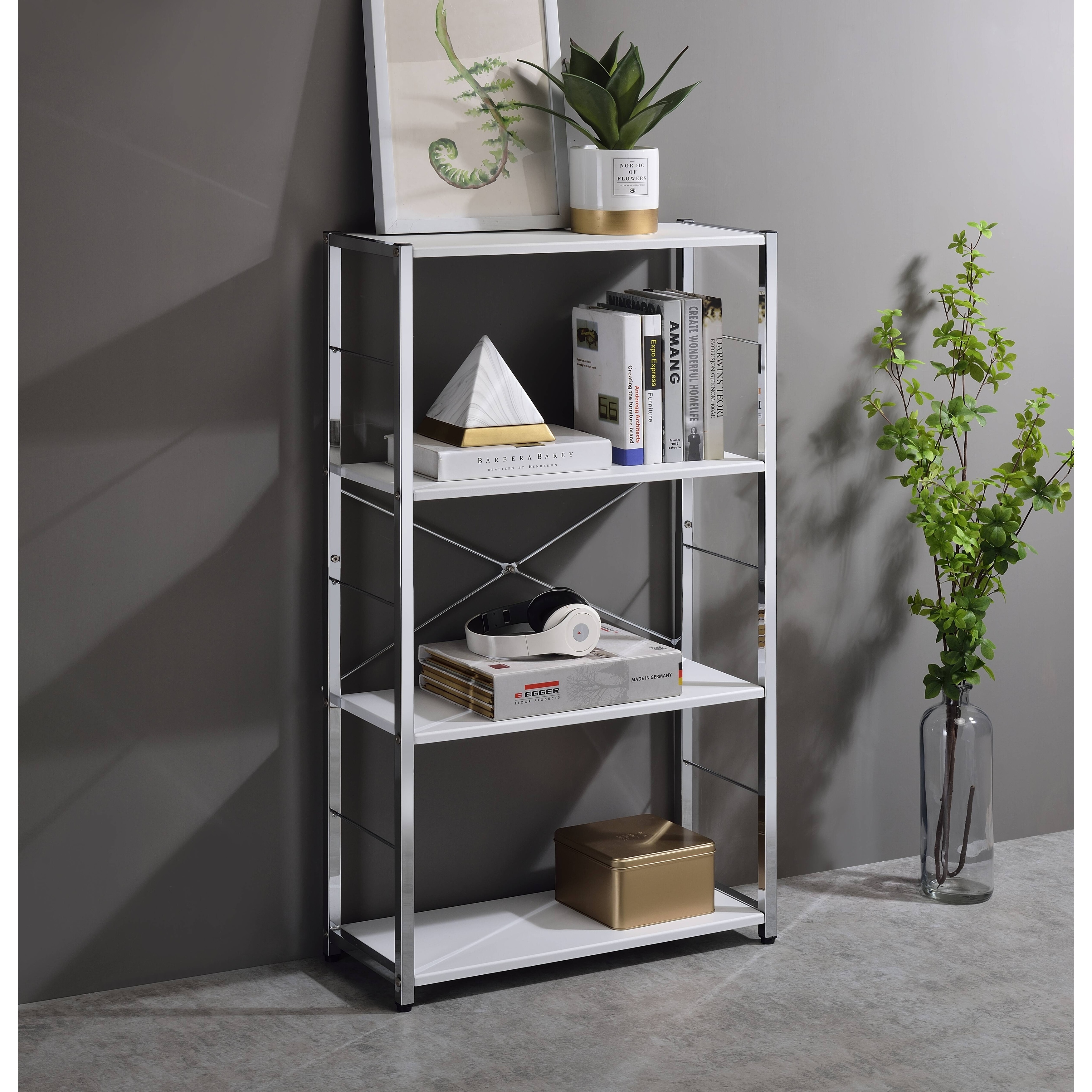 Chrome bookshelf sale