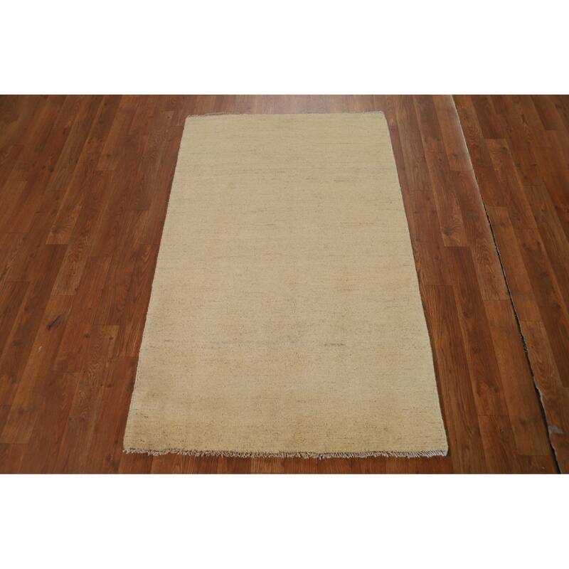 Contemporary Gabbeh Oriental Accent Rug Handmade Wool Carpet - 2'8"x 4'3"