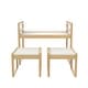 preview thumbnail 10 of 18, Max & Finn Signy Kids Table and 2 Chairs Set with Adjustable Heights, Pink/White