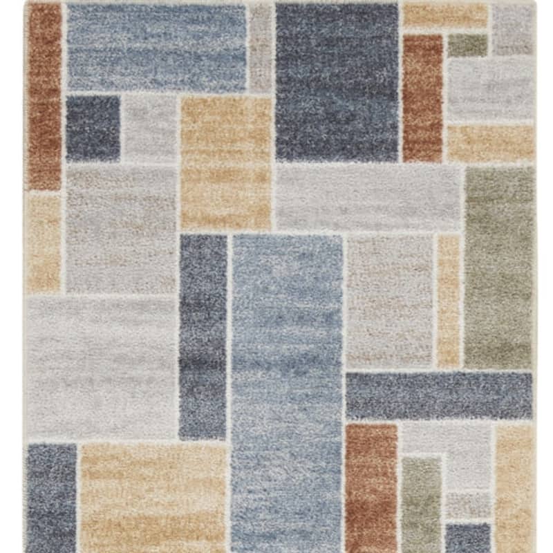 Pezay Power Loomed Geometric Modern Low Pile Area Rug By HomeRoots - 96' X '26' X '0.25