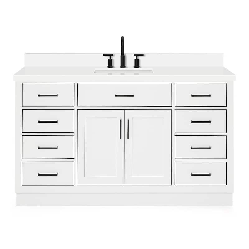 Ariel T061SWQRVO Hepburn 61" Free Standing Single Basin Vanity Set