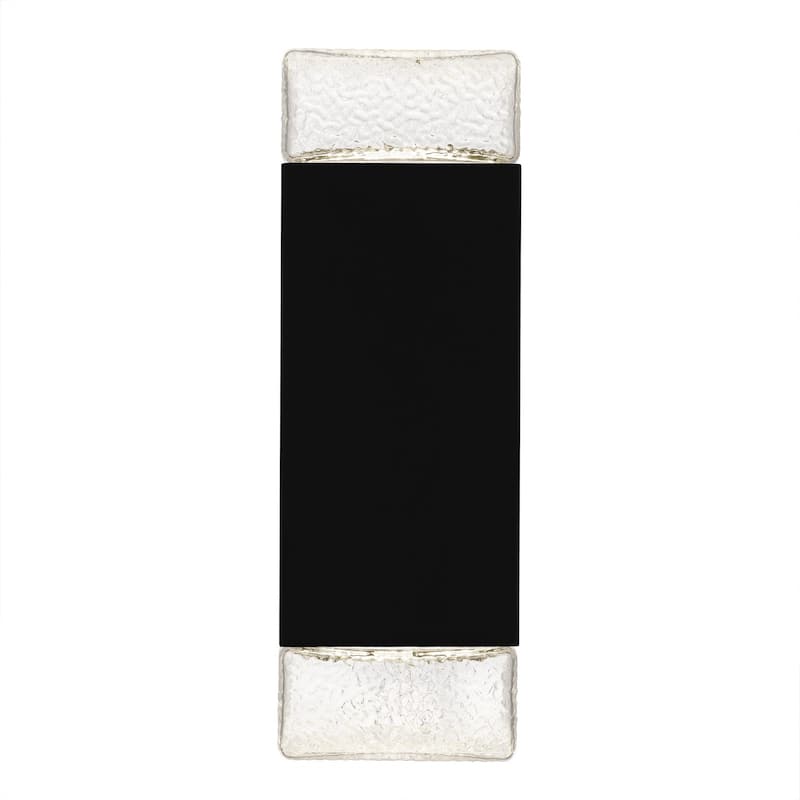 Matte Black LED Outdoor Wall Lantern from the Saxton Collection