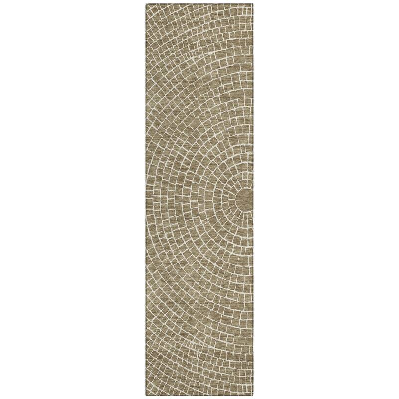 Machine Washable Indoor/ Outdoor Modern Gravity Chantille Rug