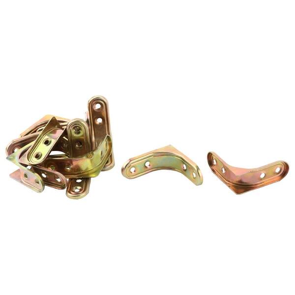Shop Furniture Cabinet Metal Right Angle Corner Brace Support Fastener Bracket 12pcs Gold Tone Multicolor Overstock 28733103