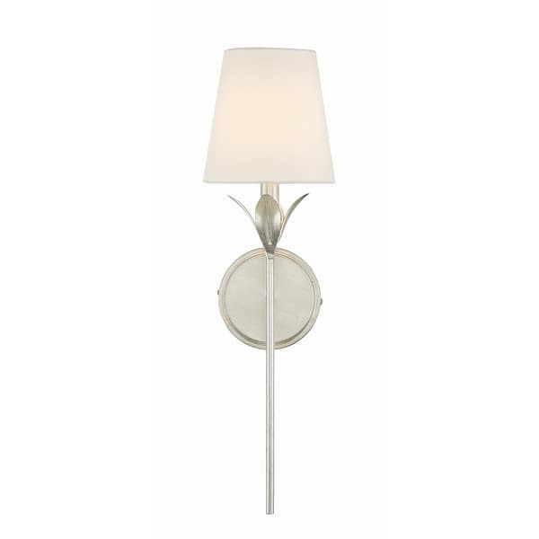 slide 2 of 11, Broche 1 Light Antique Silver Wall Mount - 6"W x 21"H x 7.25"D 6"W x 21"H x 7.25"D