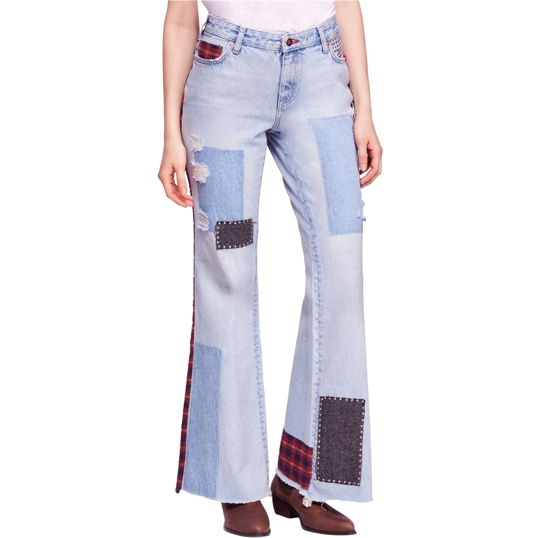 free people patch jeans