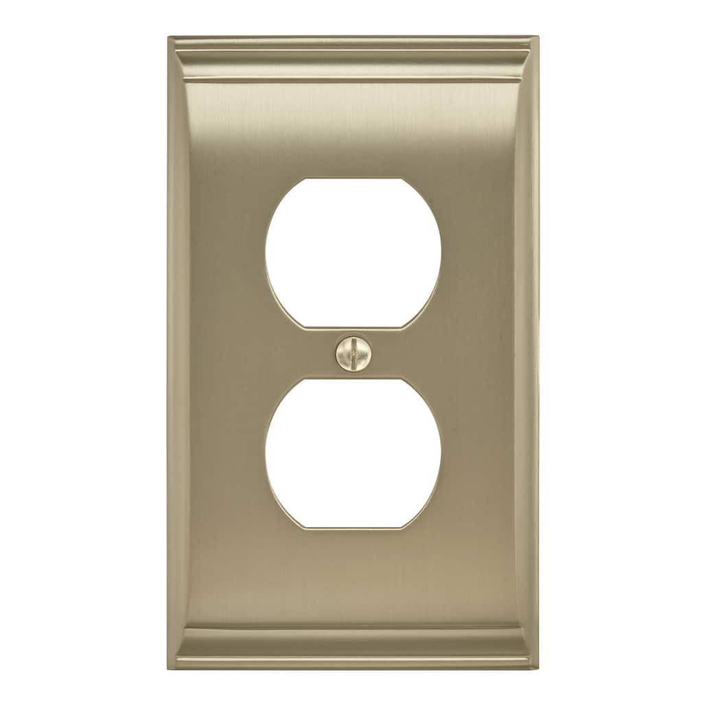 Candler 1 Receptacle Golden Champagne Wall Plate - 1 Receptacle