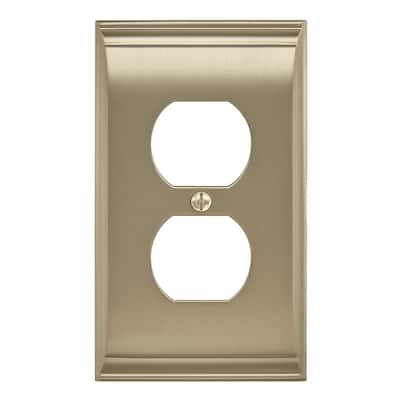 Candler 1 Receptacle Golden Champagne Wall Plate - 1 Receptacle