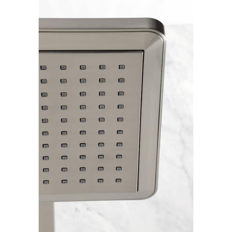 Kingston Brass Claremont 9-5/8-Inch Square Shower Head with Shower Arm