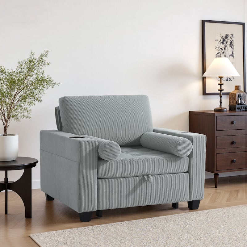 3-in-1 Adjustable Sleeper Sofa Bed Convertible Chair for Living Room