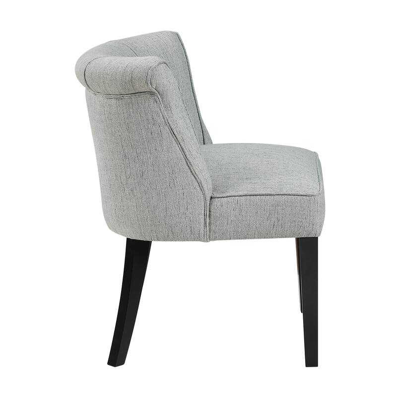 Camden 25" Textured Accent Chair - Espresso Finish Solid Wood Legs