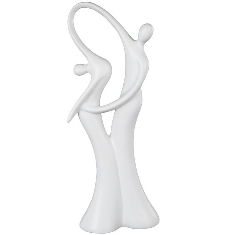 Black or White Ceramic Dancing People Decorative Sculpture