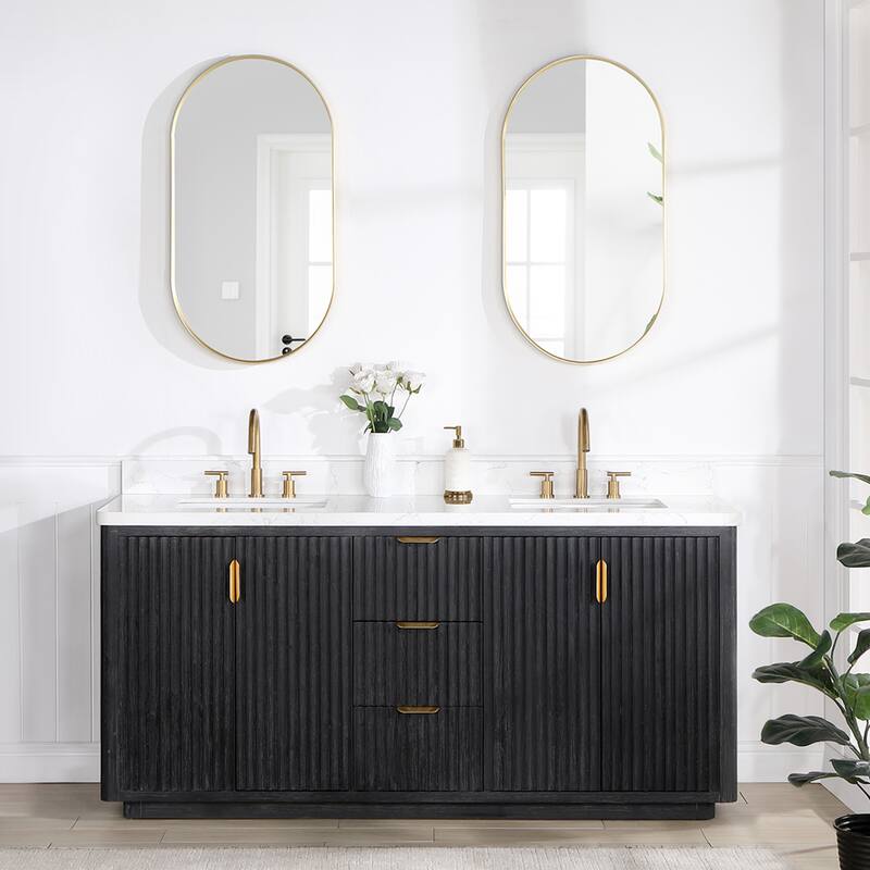 Cadiz Bath Vanity with Composite Stone Top and Mirror