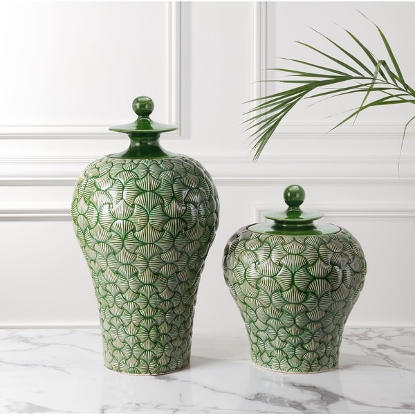 Small Ventra Temple Jar Green. Opens flyout.