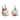 Glass Santa Gnome Ornament (Set of 6)