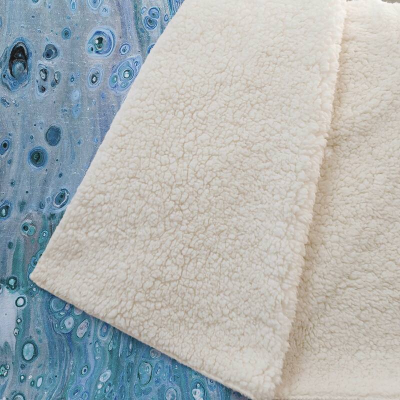 Premium Machine Washable ASB63 Abstract Modern Sherpa Throw Blanket