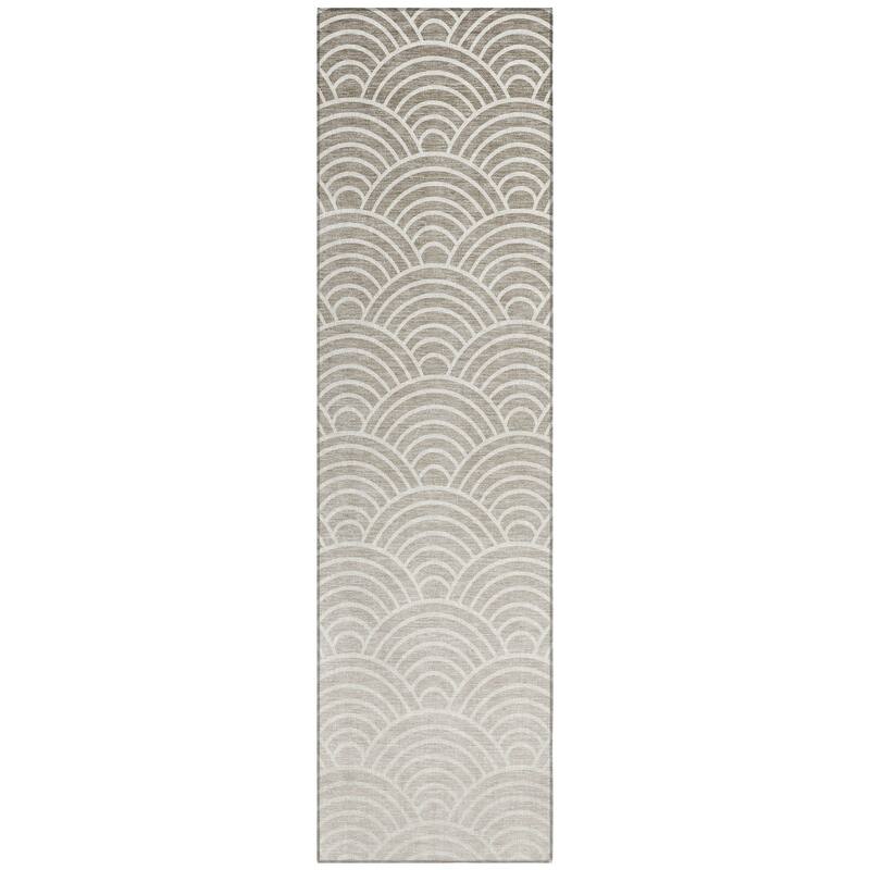 Machine Washable Indoor/ Outdoor Contemporary Poppy Chantille Rug