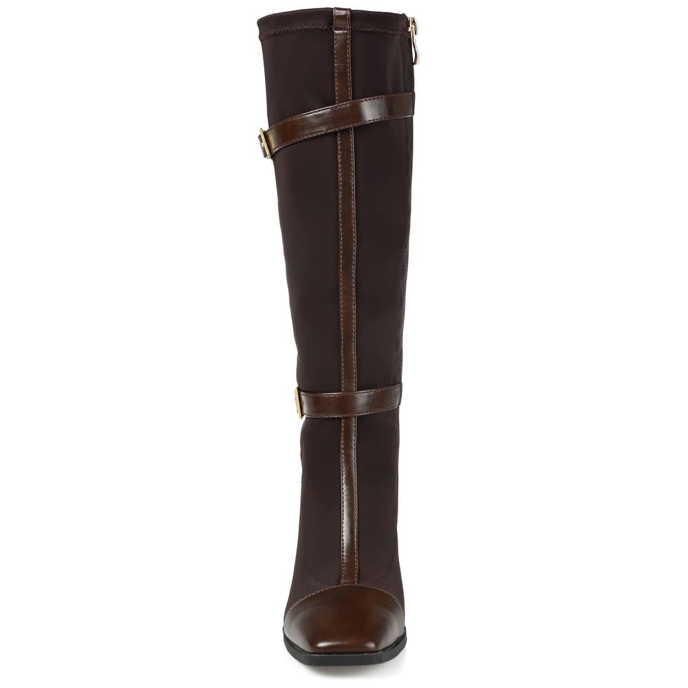 Journee Collection Women's Gaibree Stacked Heel Knee High Boots