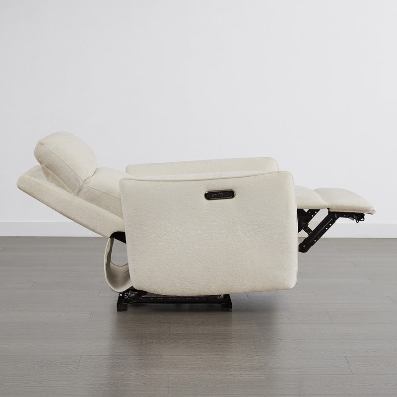 Spruce & Spring Dual Motors Power Lay Flat Recliner with Headrest