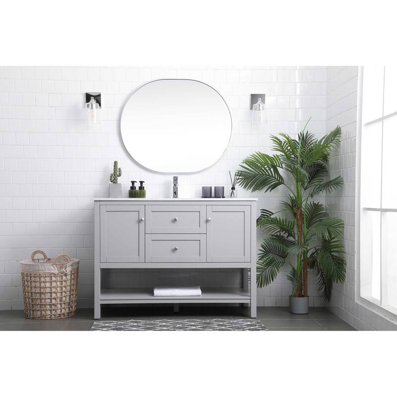 Elegant Lighting VF22248 Heath 48" Free Standing Single Basin Vanity