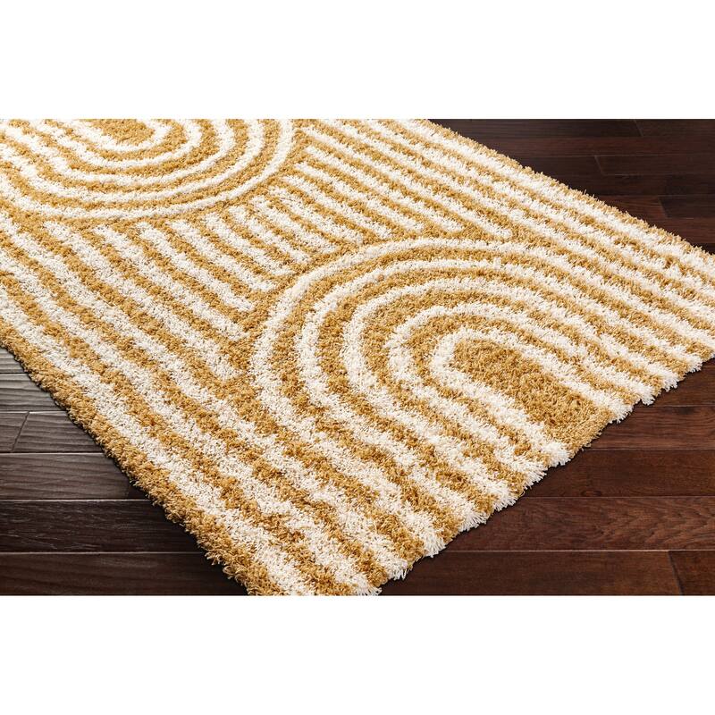 Livabliss Jamal Neutral Rainbow Plush Area Rug